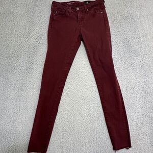 AG Adriano Goldschmied The Legging Ankle‎ Super Skinny Jeans Size 24r raw hem